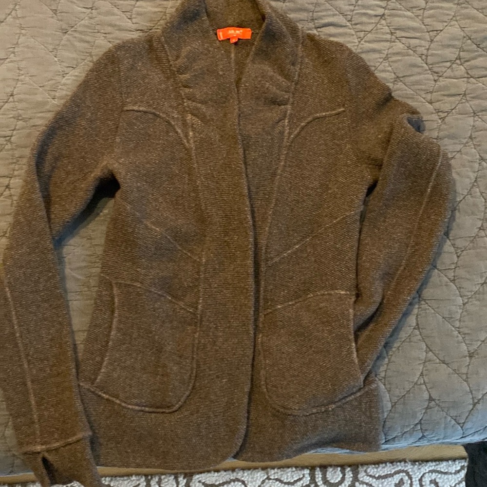 Italian designer wool sweater jacket